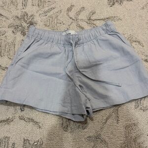 Hollister Women's Light blue linen Shorts